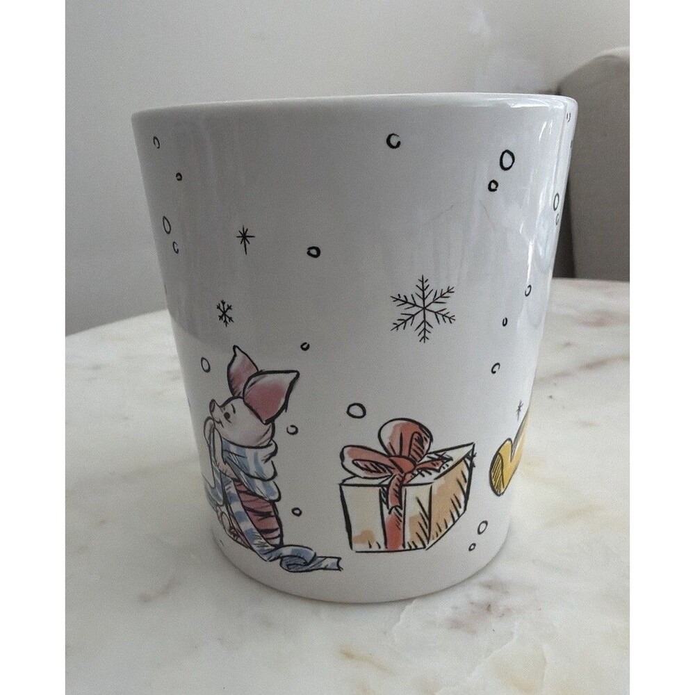 Disney Winnie the Pooh Christmas Mug Piglet Tigger Eeyore Holiday Cup - Picture 2 of 9